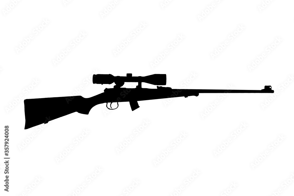 Wooden Rifle Isolated Photo