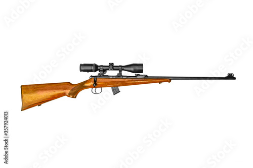 Wooden Rifle Isolated Photo