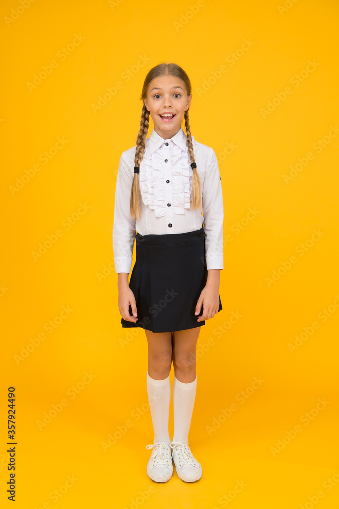 Perfect Schoolgirl Small Schoolgirl With Happy Smile Little Schoolgirl Looking Nice In School 