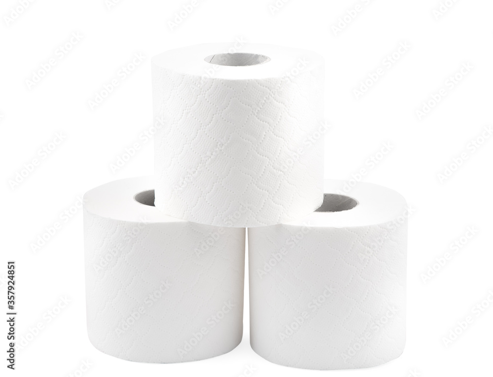 Roll of toilet paper, tissue for use in the toilet room, used for cleaning the dirt in the bathroom isolated on the white background. Roll of toilet paper, tissue for use in the toilet room, used for cleaning the dirt in the bathroom isolated on the white background.