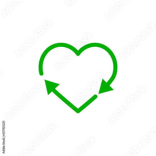 Recycling. Eco-friendly sign. Green concept.