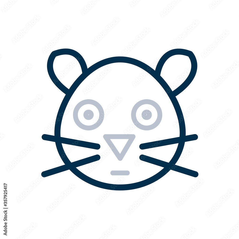 Funny cat face icon in flat design style. Logo, mascot design element. Funny cat face icon in flat design style. Logo, mascot design element.
