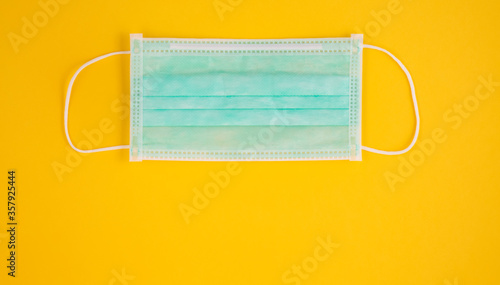 Group Doctor mask and coronavirus protection isolated on a color background
