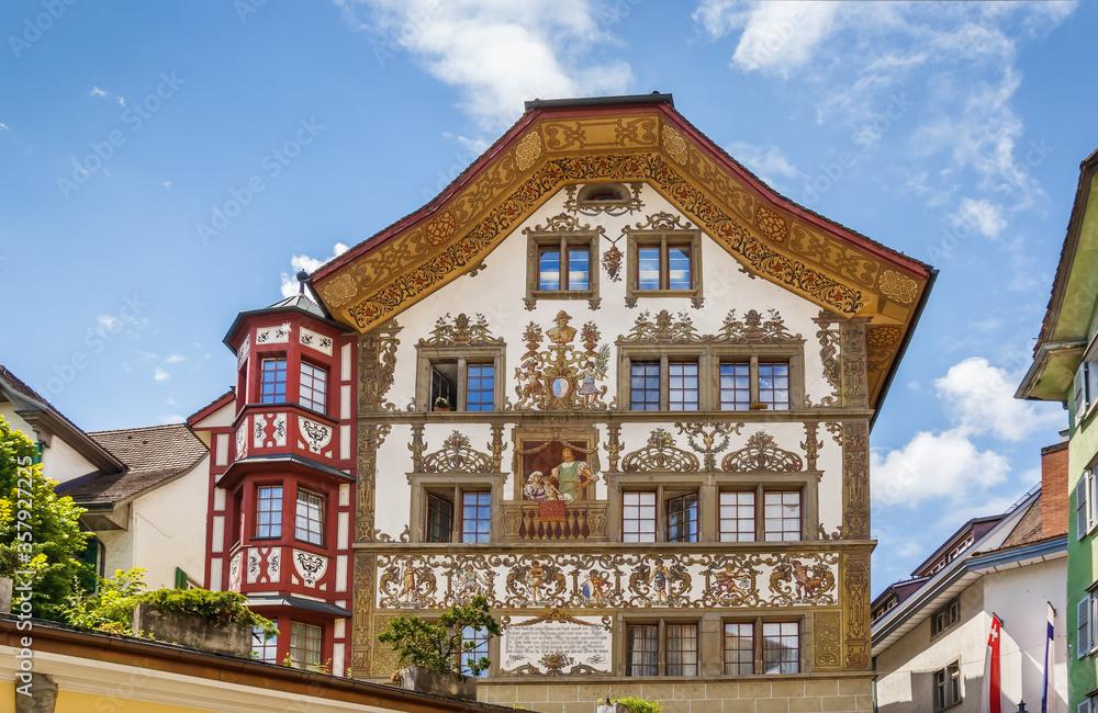 Historical house in Lucerne, Switzerland Historical house in Lucerne, Switzerland