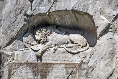 Lion Monument in Lucerne, Switzerland