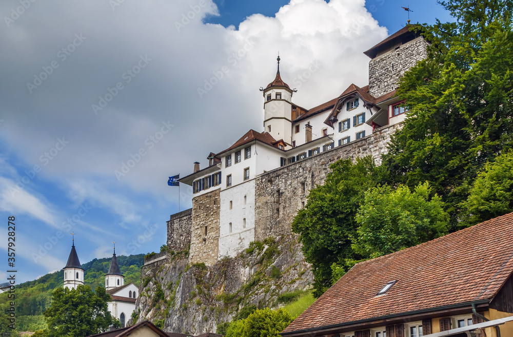 Fototapeta premium Aarburg Castle, Switzerland