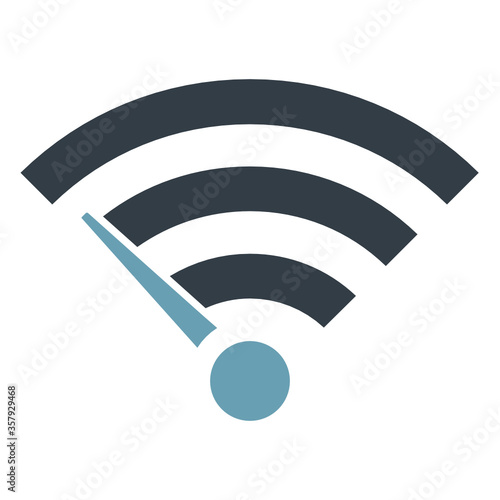 Transfer rate bandwidth of Internet concept vector Data consumption icon 