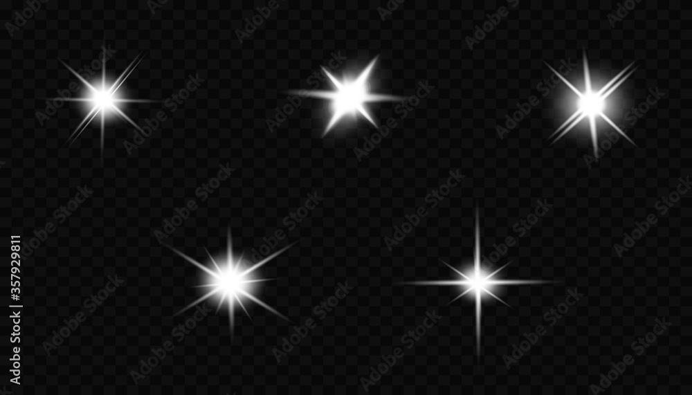 Glow isolated white transparent light effect set, lens flare, explosion, glitter, line, sun flash, spark and stars. Abstract special effect element design. Glow isolated white transparent light effect set, lens flare, explosion, glitter, line, sun flash, spark and stars. Abstract special effect element design.