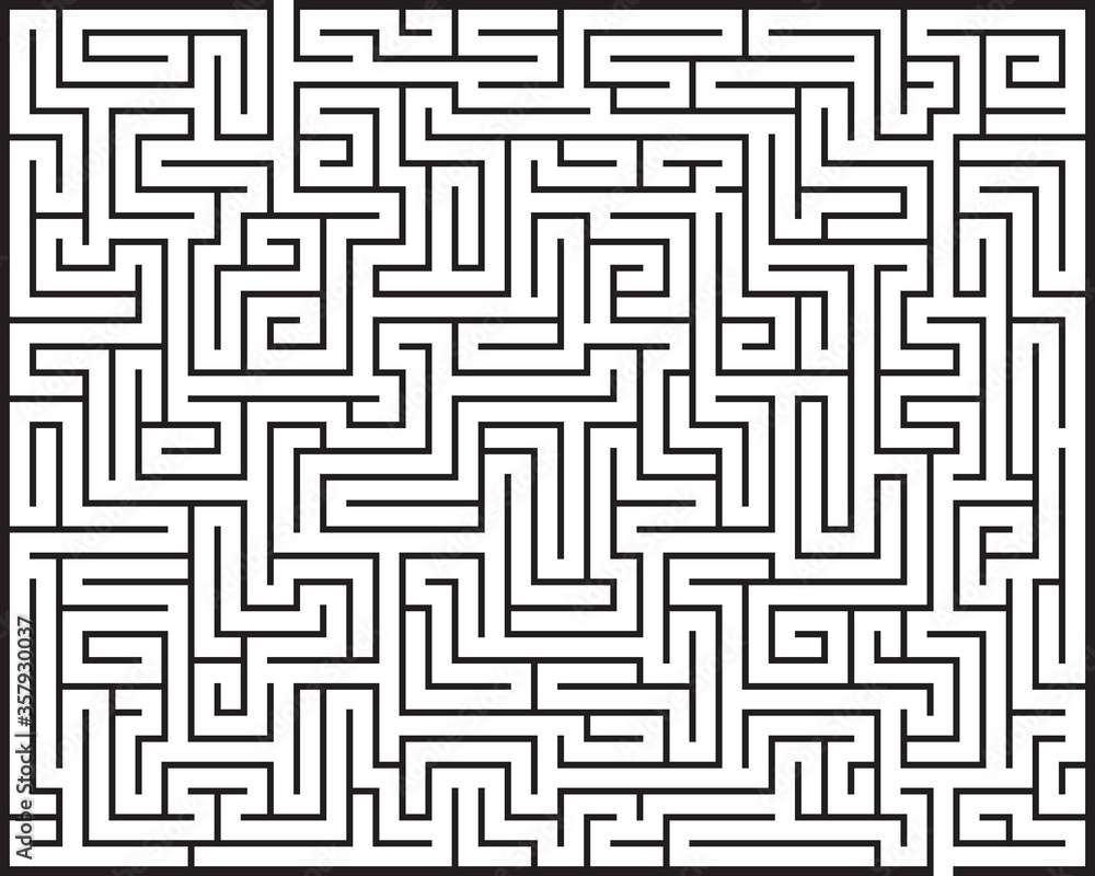 Illustration of big  Maze / Labyrinth with entry and exit