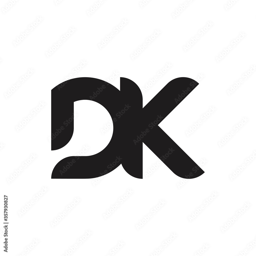Fototapeta premium DK Letter Logo Design With Simple style