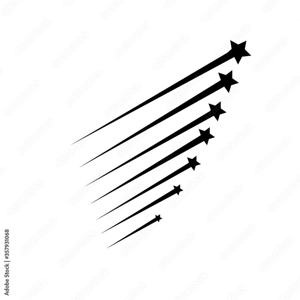 Abstract Falling Star - Black Shooting Star Abstract Falling Star - Black Shooting Star