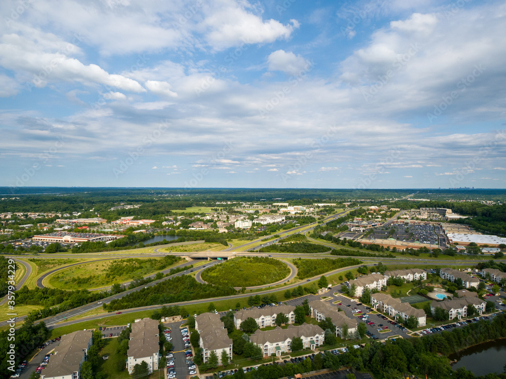 Aerial view of Sterling, Loudoun County, Virginia.