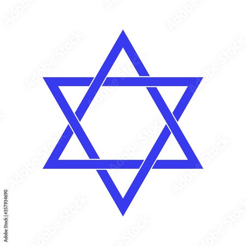 Star of David vector icon on white backgraund .Flat illustration .