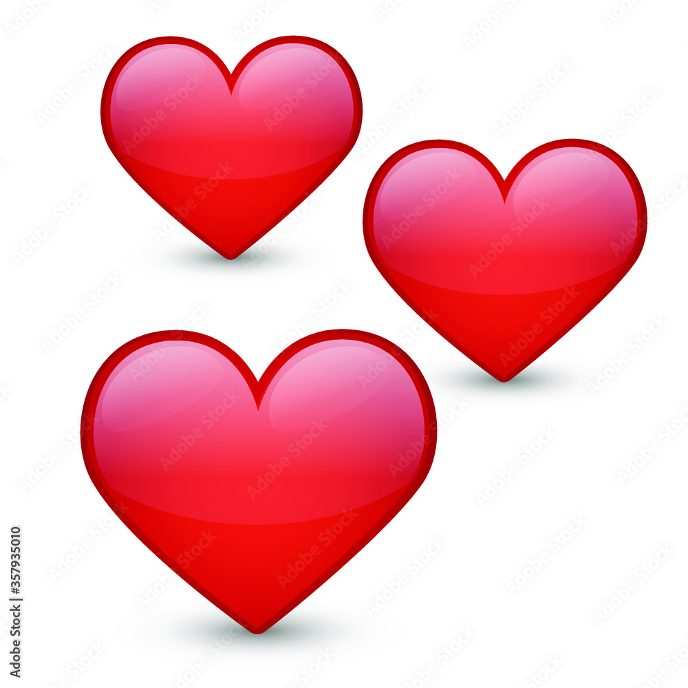 Hearts Emoji Kawaii. Vector Design Art. Trendy Communication Chat Elements. Hearts Emoji Kawaii. Vector Design Art. Trendy Communication Chat Elements.