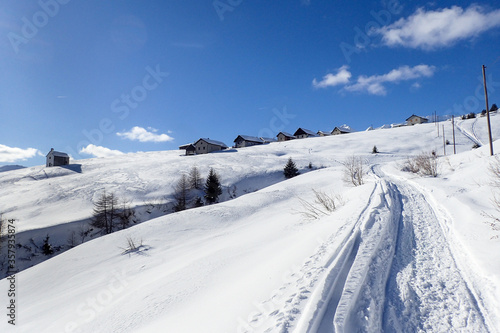 Mountain panorama of the ski area in the Lepontine Alps