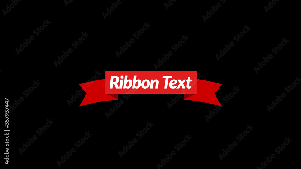 Editable Ribbon Text Ribbon Text Title Stock Template | Adobe Stock