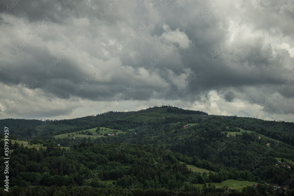 clouds over the mountains