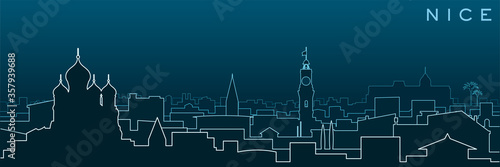 Nice Multiple Lines Skyline and Landmarks