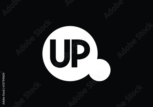 Initial Monogram Letter U P Logo Design Vector Template. UP Letter Logo Design 