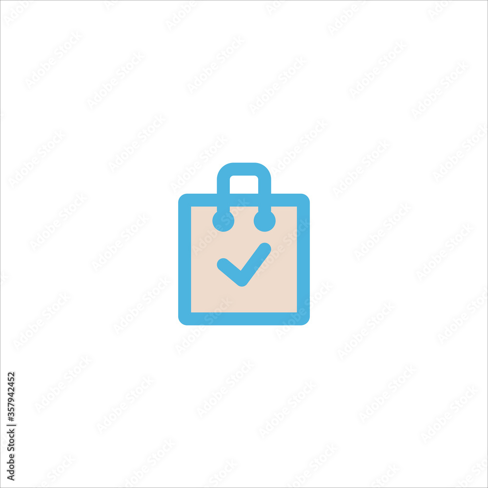 shopping bag icon flat vector logo design trendy shopping bag icon flat vector logo design trendy