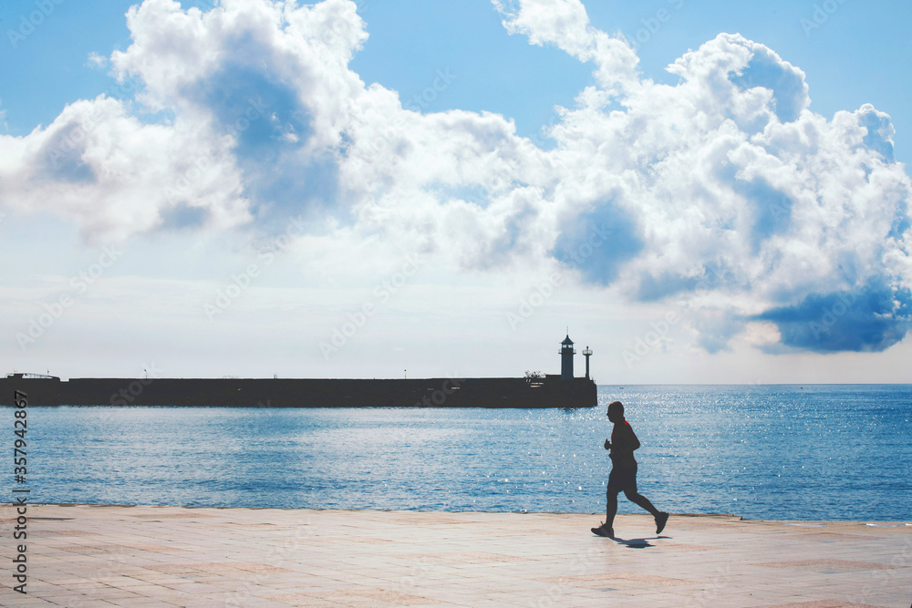 Fototapeta premium Jogging man outdoor.