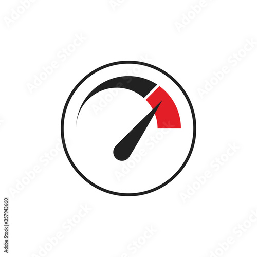 Speedometer simple illustration. Car speed isolated concept in vector flat