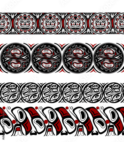 abstract background native north american set
