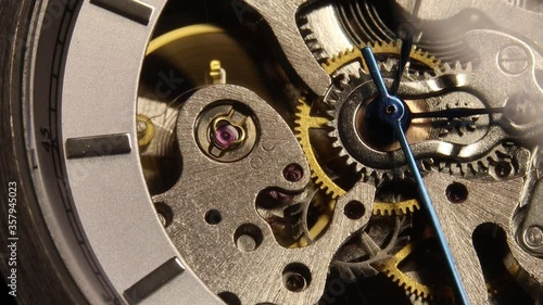 watch mechanism close up -  4k
