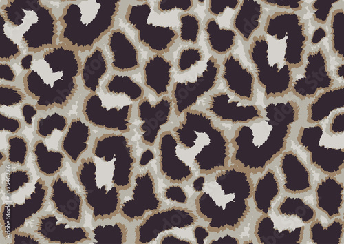 Bold abstracted leopard skin seamless pattern design. Jaguar, leopard, cheetah, panther animal print. Seamless camouflage