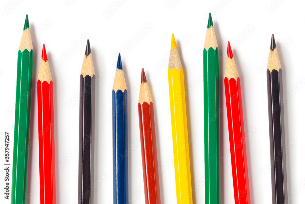 Color pencil with copy space isolated on white background Color pencil with copy space isolated on white background
