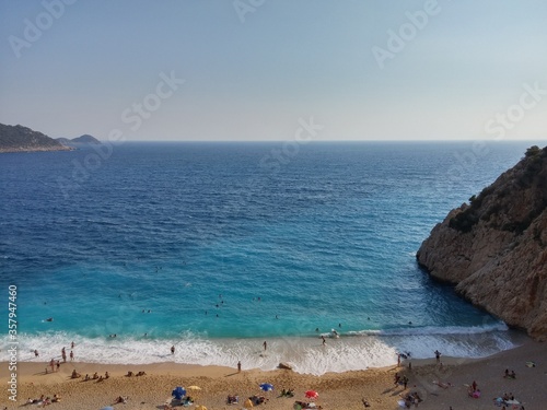 View of Kaputas beach with people photo