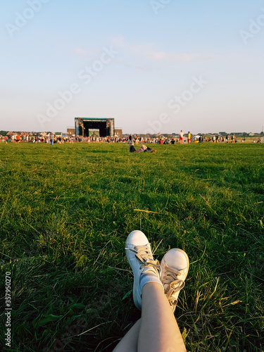 Fotografi Relaxing at open air music festival in Ukraine