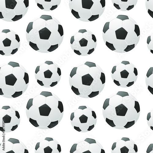 Soccer Ball Pattern. Seamless Background Symbols. Emoji Drawn Sketch Hand Made Design Vector.