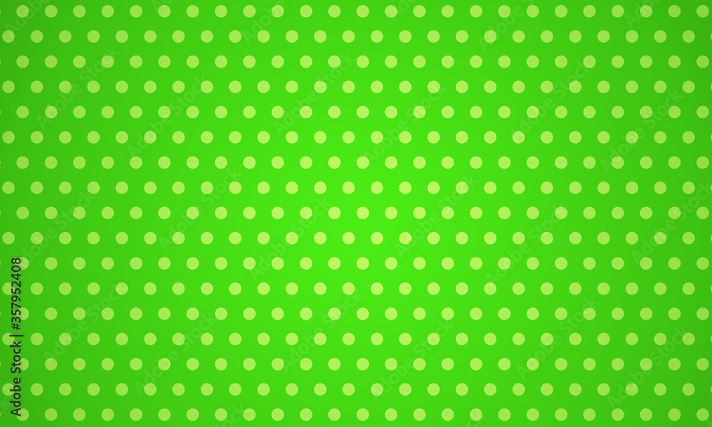 Dots background, pop art illustration, comic style, green