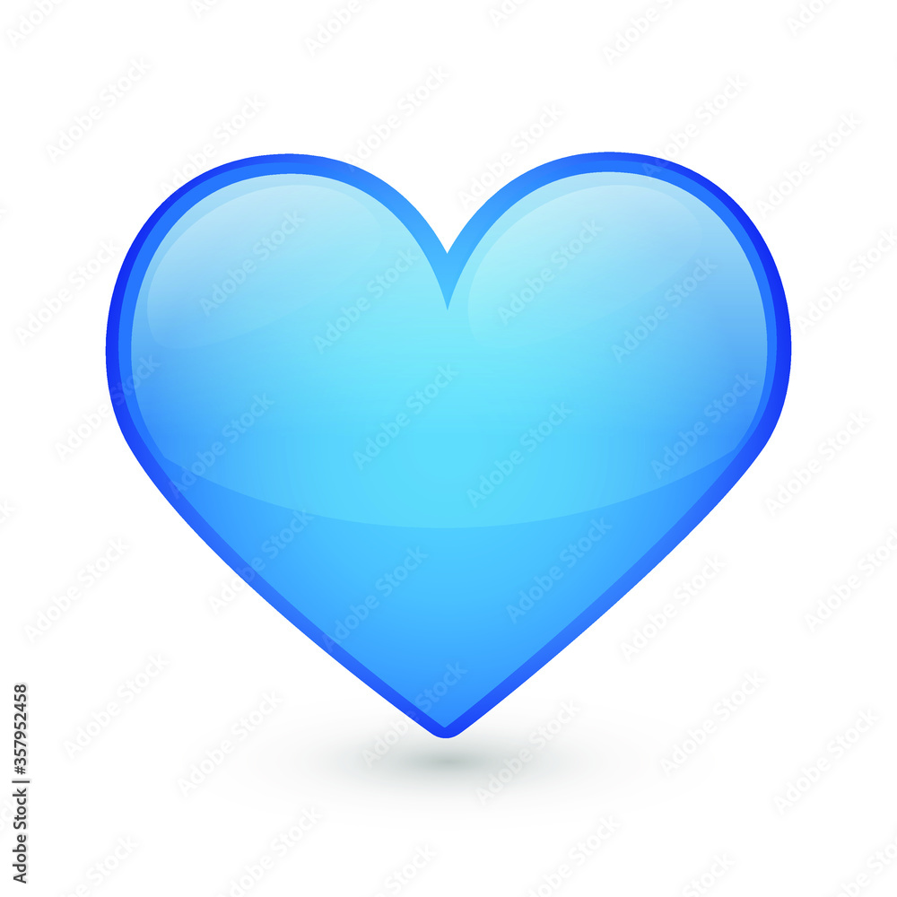 Blue Heart Emoji. Emoticon Love Vector illustration. Emotion art design. Blue Heart Emoji. Emoticon Love Vector illustration. Emotion art design.