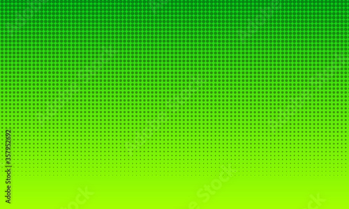 Dots background, pop art illustration, comic style green