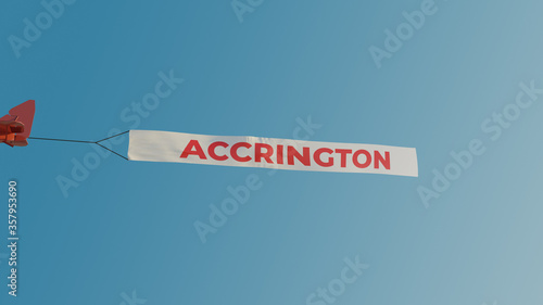 Accrington Plane Banner Message UK Town photo