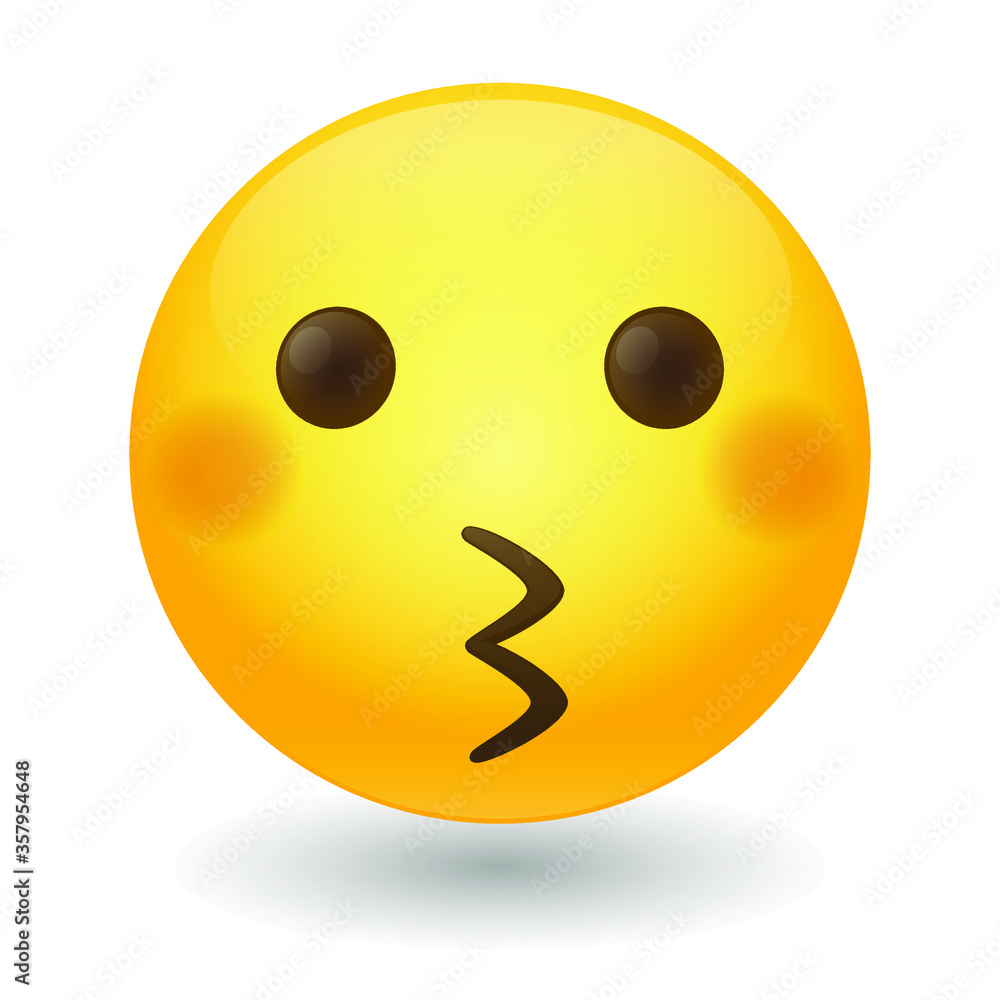 Fototapeta premium Emoji Vector art illustration design. Emoticon expression graphic round. Avatar kawaii style.