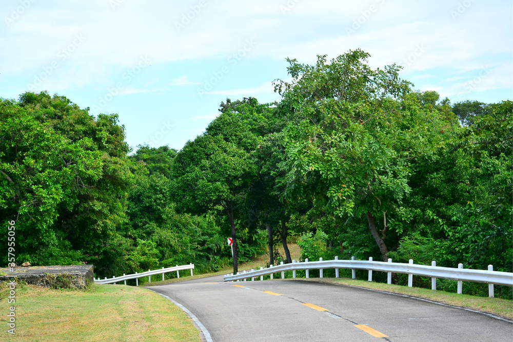 Road path way with nature scenery in Corregidor island, Cavite, Philippines