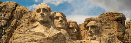 Iconic panorama of Mount Rushmore in South Dakota  United States of America. Tourism  travelling hot spot. 