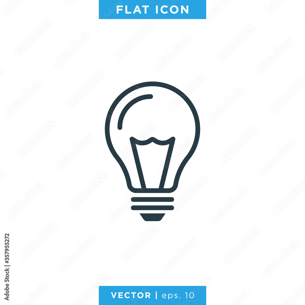 Light Bulb Icon Logo Design Template. Lamp Symbol Light Bulb Icon Logo Design Template. Lamp Symbol