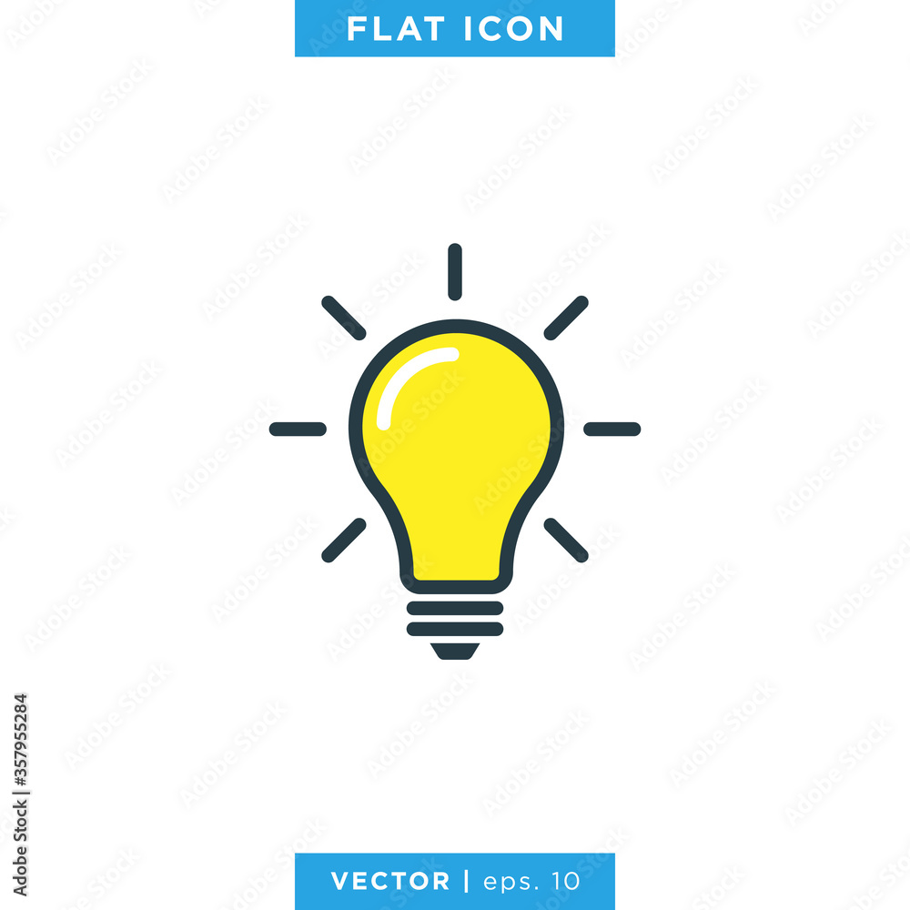 Light Bulb Icon Logo Design Template. Lamp Symbol Light Bulb Icon Logo Design Template. Lamp Symbol