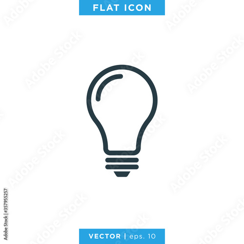 Light Bulb Icon Logo Design Template. Lamp Symbol