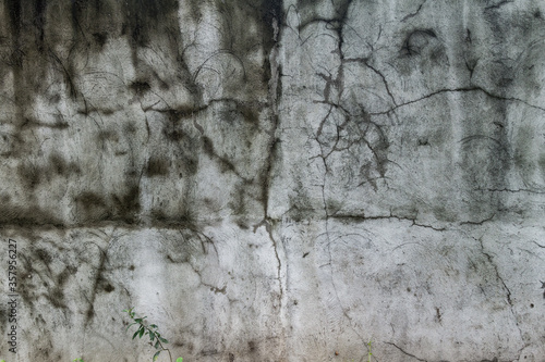 Cracked concrete texture wall closeup background © Maxim