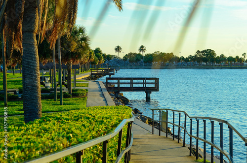 Принти на полотні Walking Path at Demens Landing Park, Downtown St Petersburg, Florida