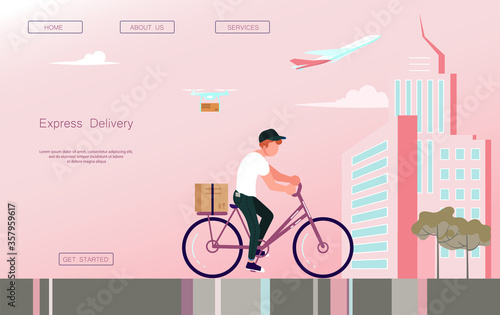 Fast delivery by bicycle