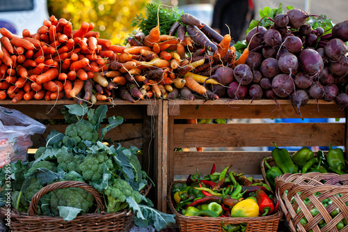 fresh vegetables on the market