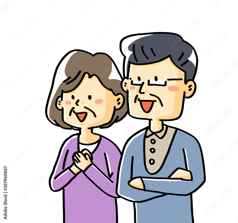 手描きイラスト素材老夫婦仲良し Stock Vector Adobe Stock 手描きイラスト素材老夫婦仲良し Stock Vector Adobe Stock