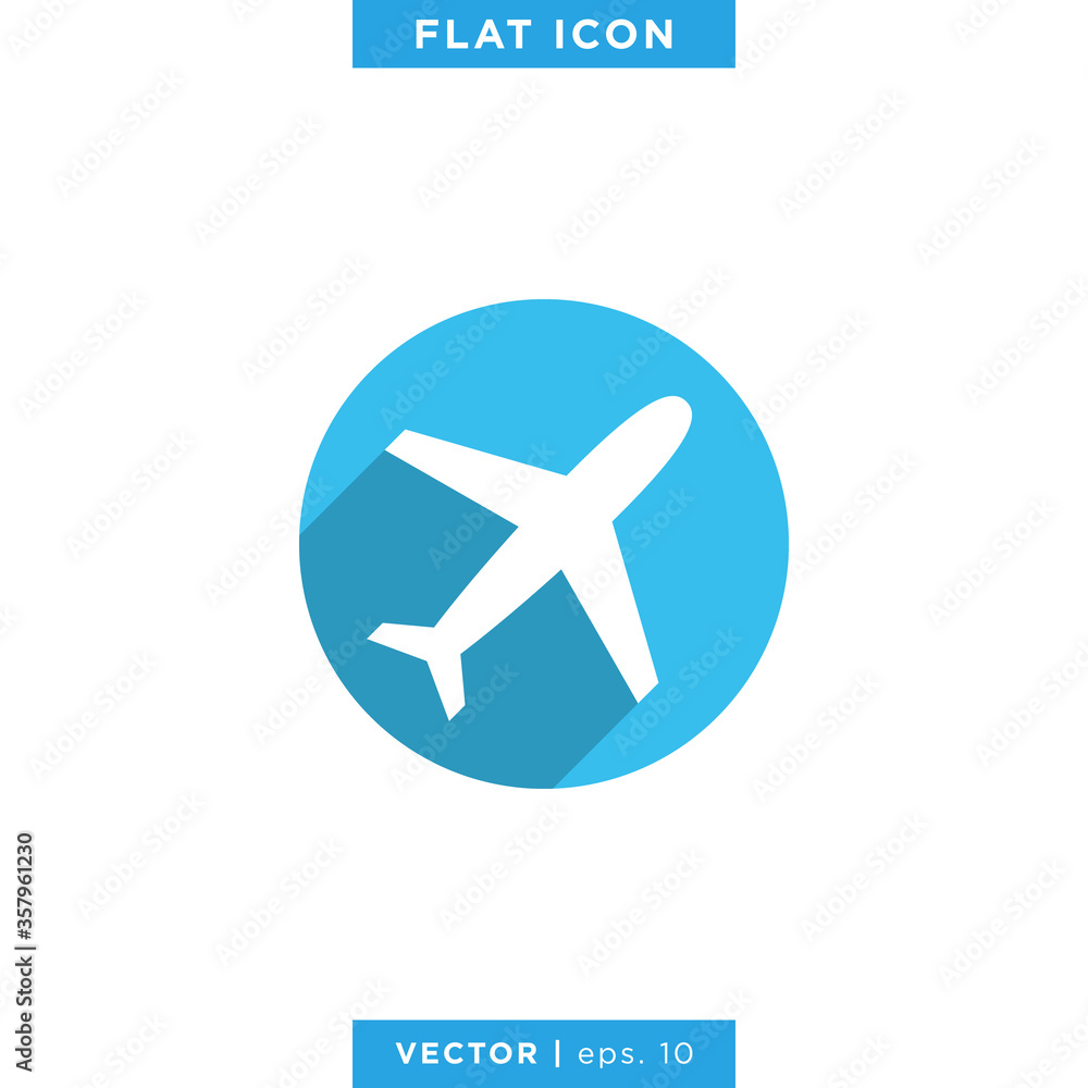 Air plane icon logo design template