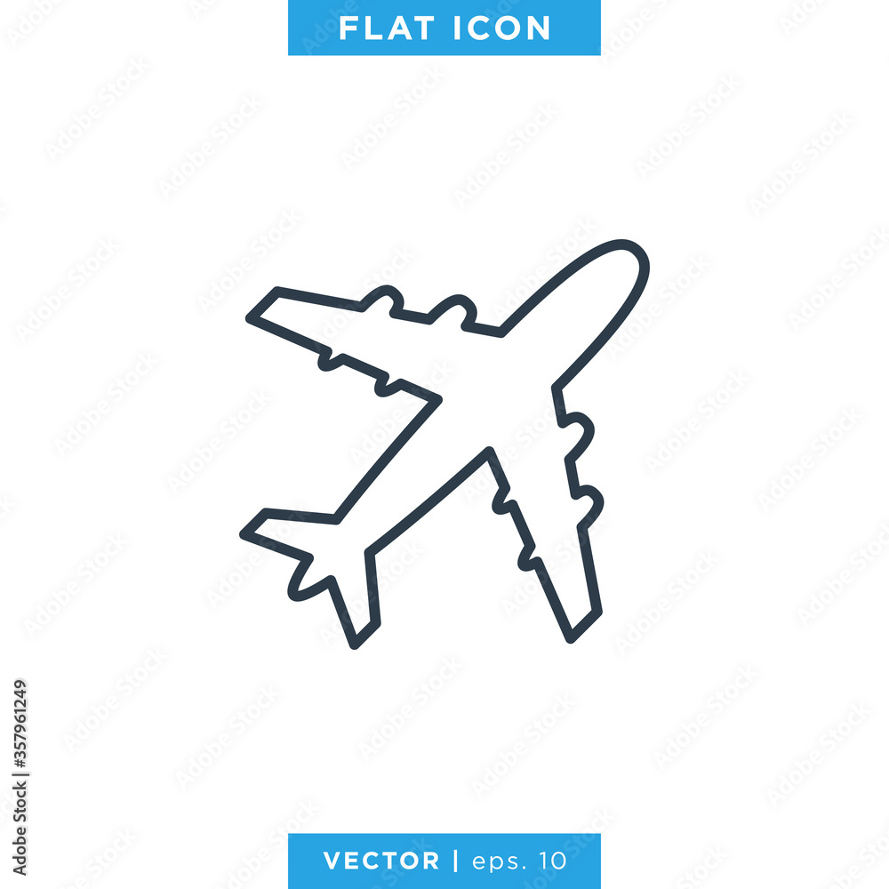 Air plane icon logo design template. Editable stroke. Air plane icon logo design template. Editable stroke.